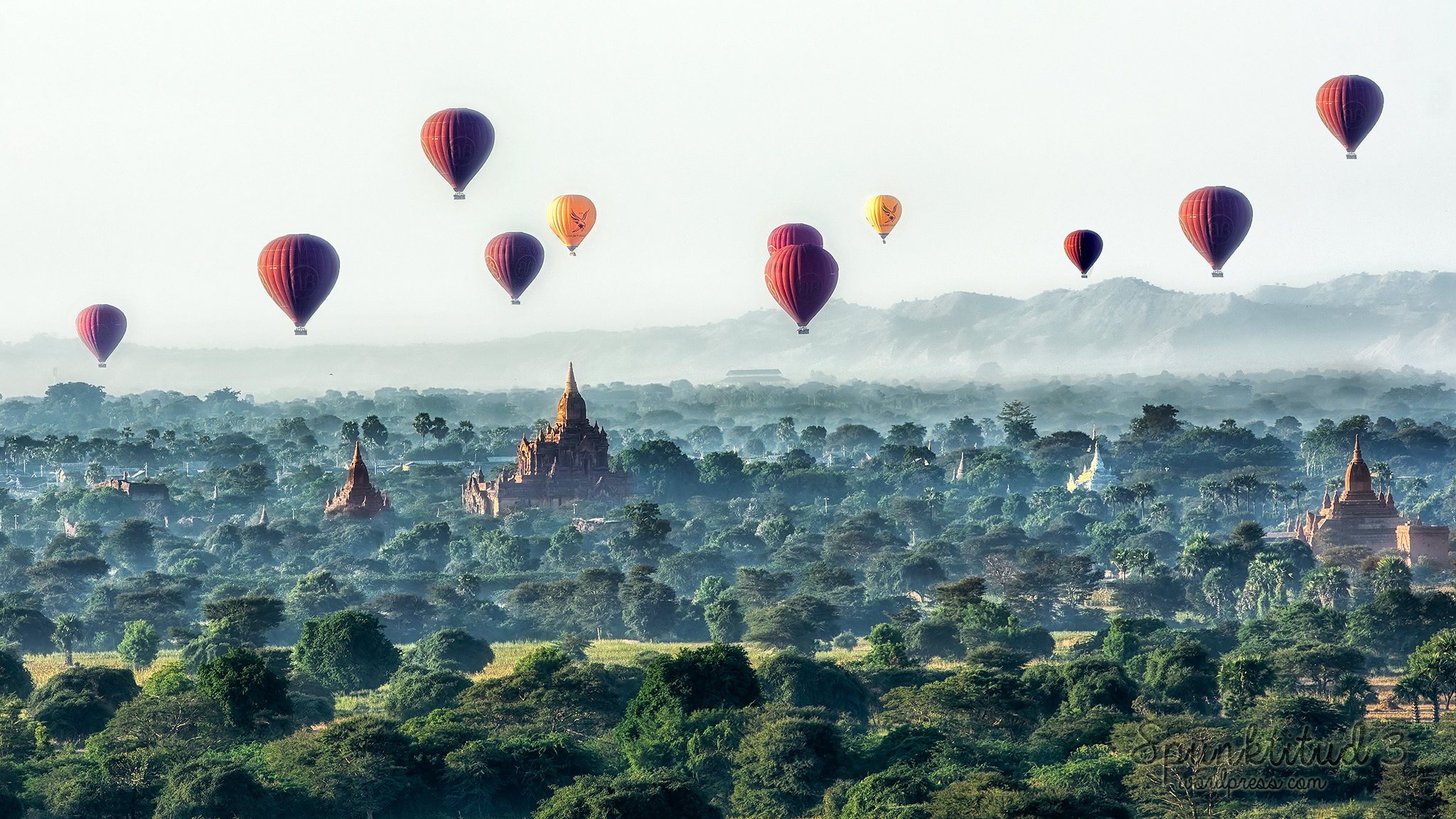 Balloons over Bagan