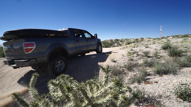 Ictyosr, our Ford F-150 on the Mojave Road.