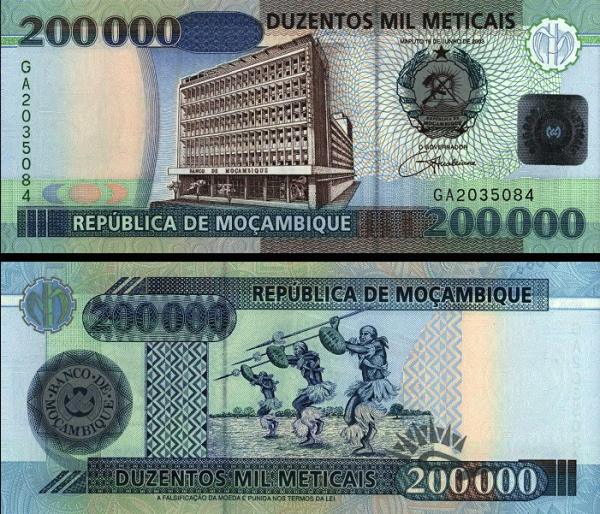 200 000 Meticais Mozambik 2003, P141
