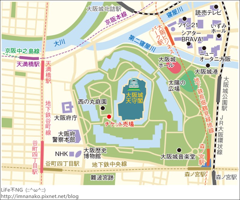 大阪城map