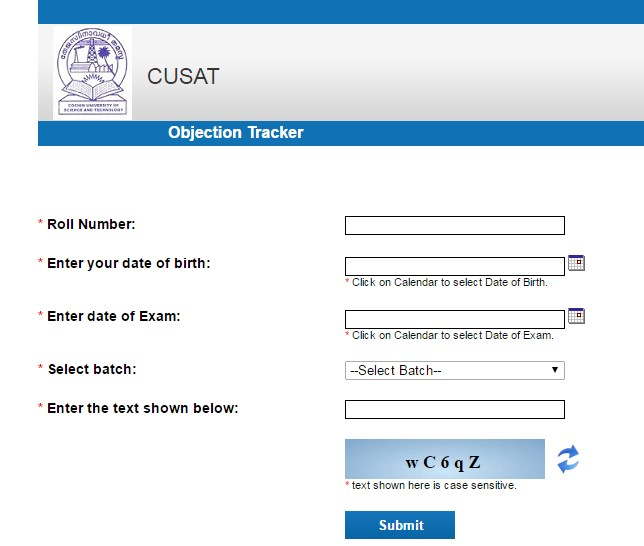 CUSAT CAT Answer Key 2017