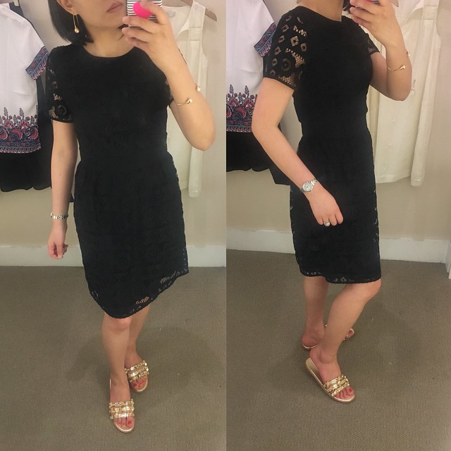  LOFT Short Sleeve Lace Dress, size 00 regular