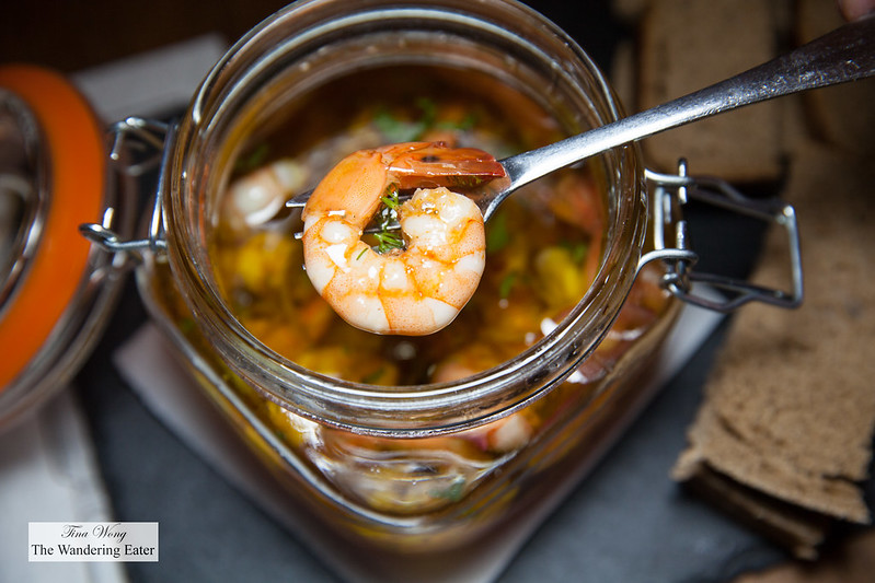 Shrimp in olive oil