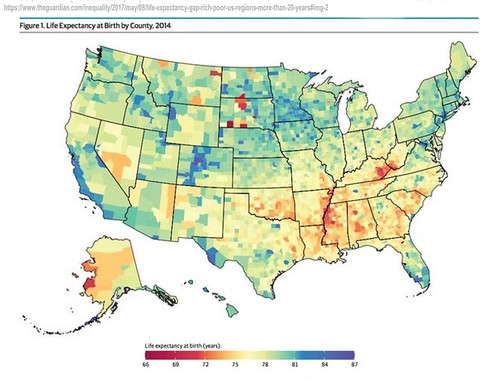 us life expectancy by county