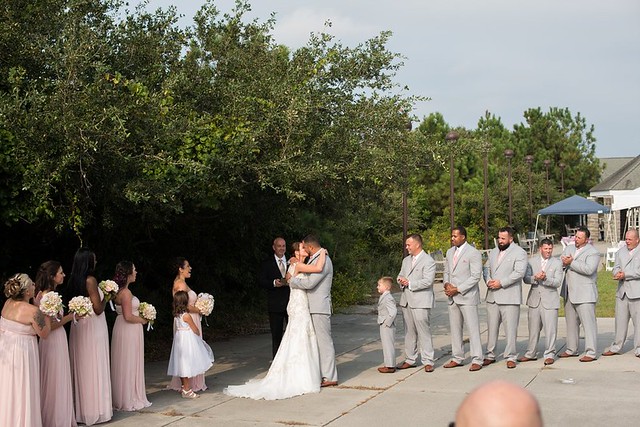 Various locations are available to rent at the park for the wedding ceremony. First Landing State Park wedding photo courtesy of Caitlin Gerres Photography 