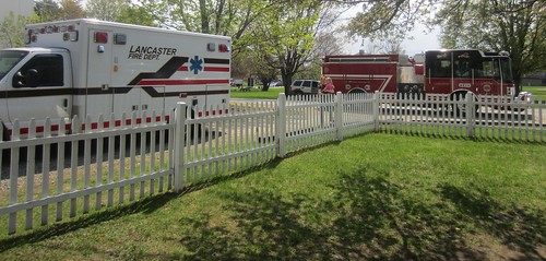the ambulance and the fire truck