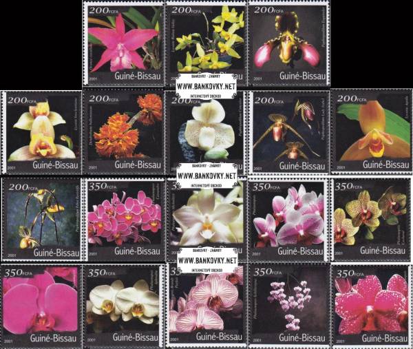 Známky Guinea Bissau 2001 Orchidey, nerazítkovaná séria