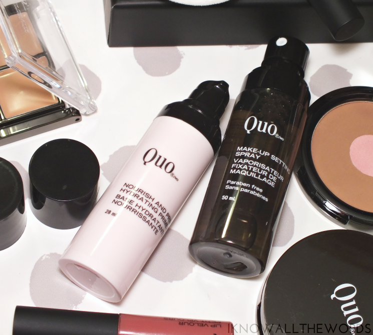 quo nourish & prime hydrating primer Quo makeup setting spray