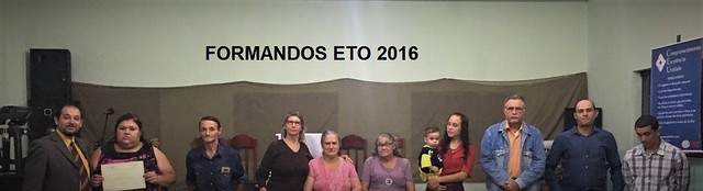 Entrega dos Certificados do ETO Turma de 2016