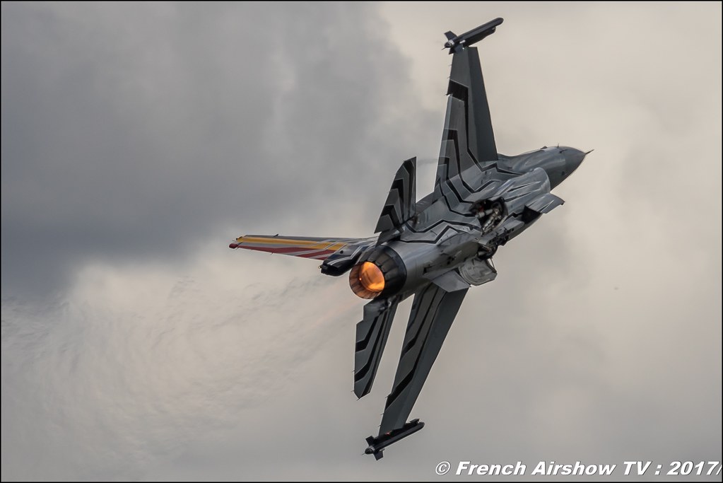 F-16 Solo Display belge , F-16 Solo Display Team , Belgian Air Force F-16 Solo Display 2017 , Meeting de l'Air BA-106 Bordeaux Merignac , meeting aerien 2017 , Airshow