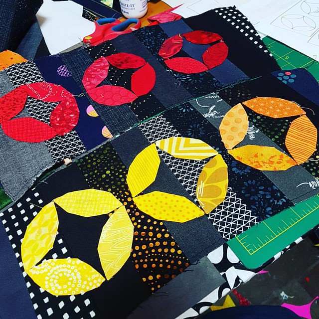 Orange peels. Better get a move on! #ducttapegalaxyquilt