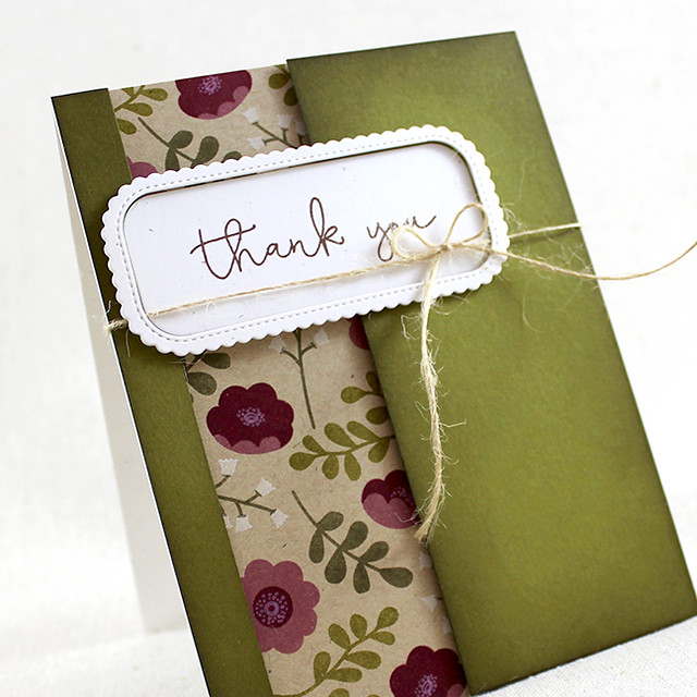 Ivy & Bloom Thank You Card Close Up