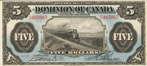 CANADA. Dominion of Canada. 5, 1912B front