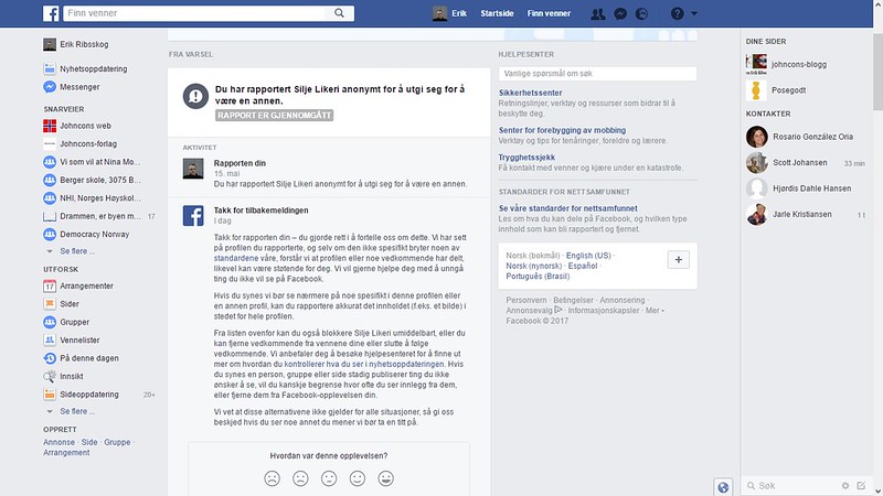 facebook rapport hm