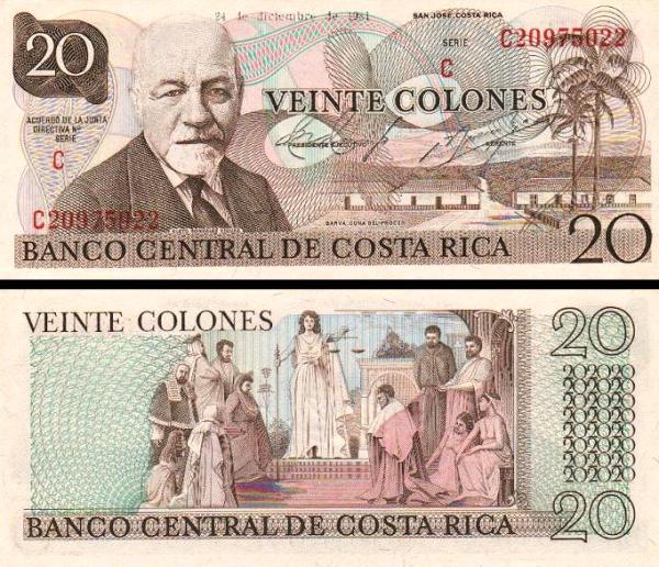 20 Colones Kostarika 1978, P238c