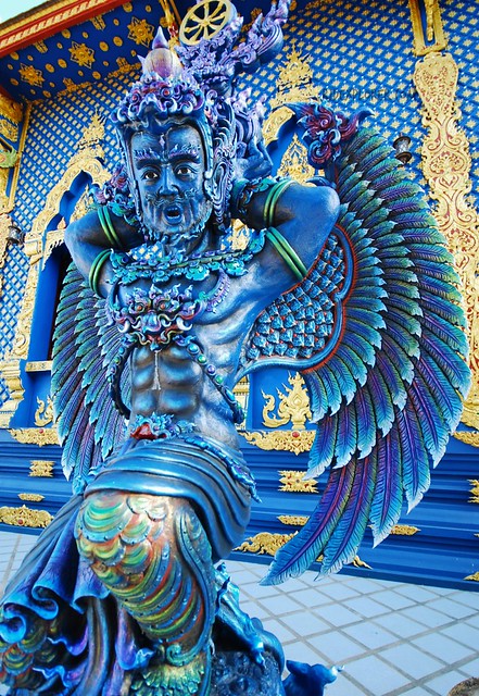 chiang rai thailand blue temple wat rong suea ten