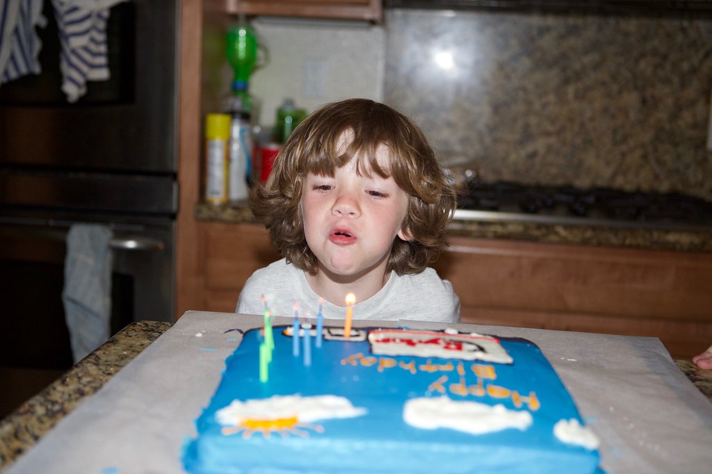 blowing out candles