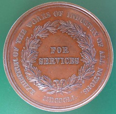 Royal Exhibition For Services medal reverse