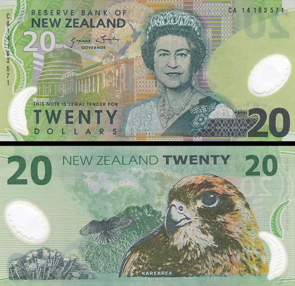 20 dolárov Nový Zéland 2014, polymer P187c