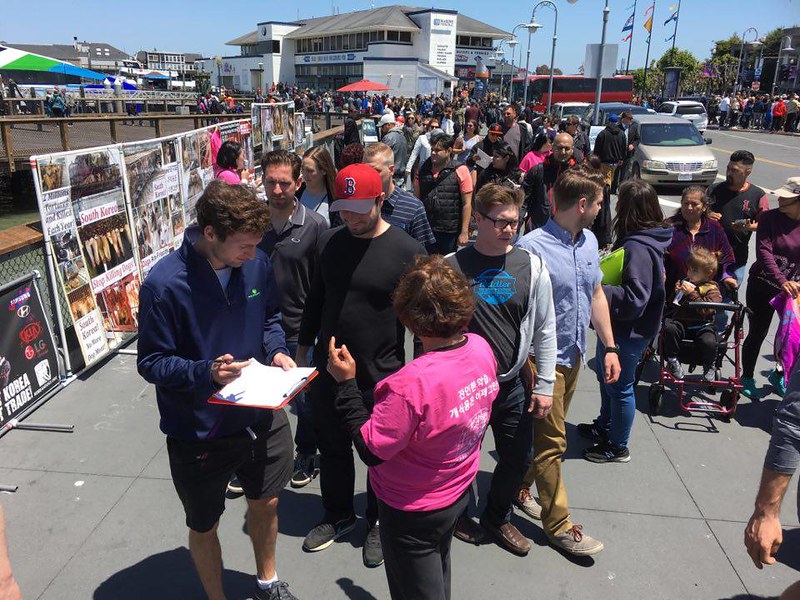 San Francisco, Fisherman's Wharf Leafleting Event – May 27, 2017