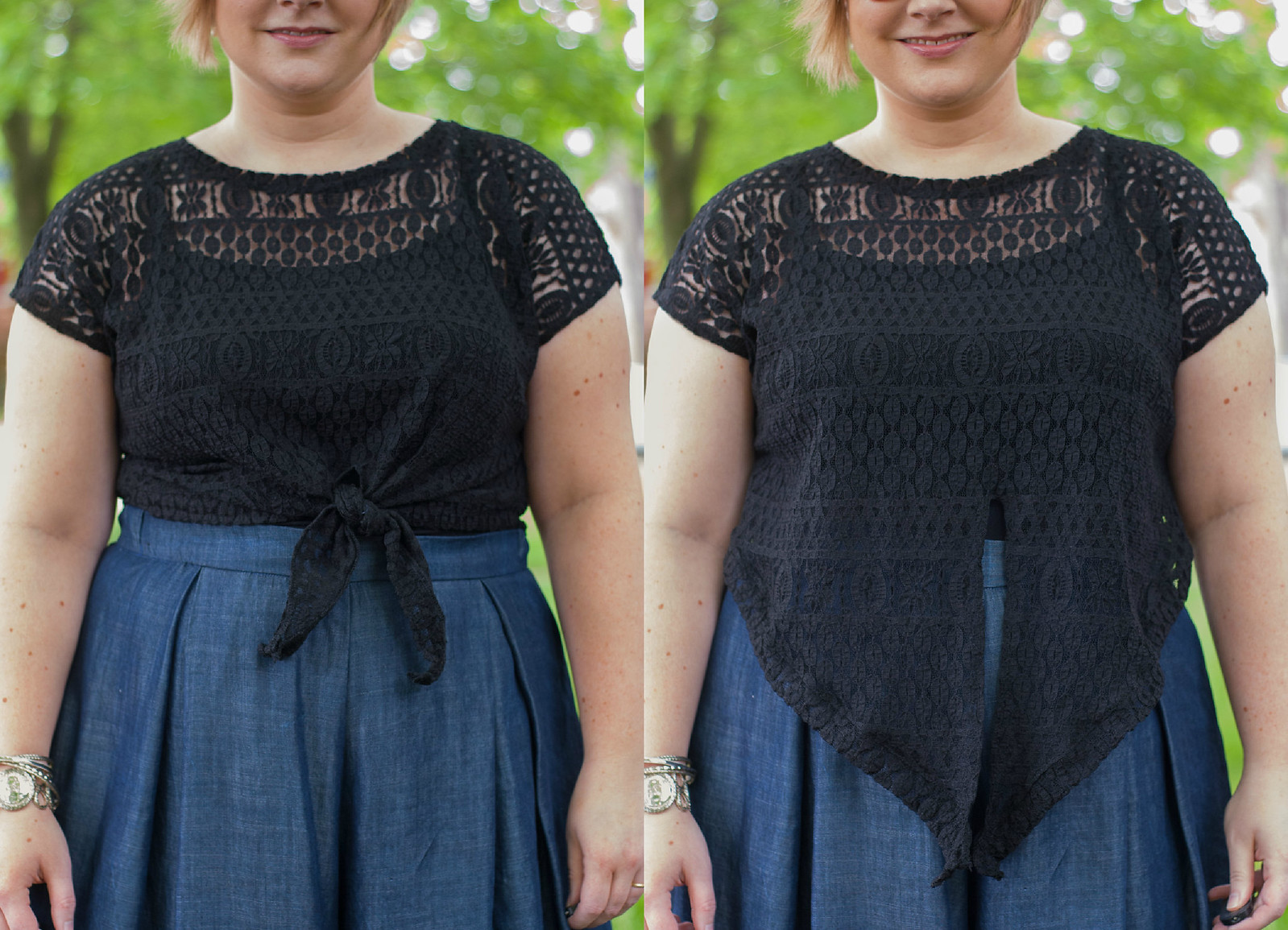 lace tie top Collage
