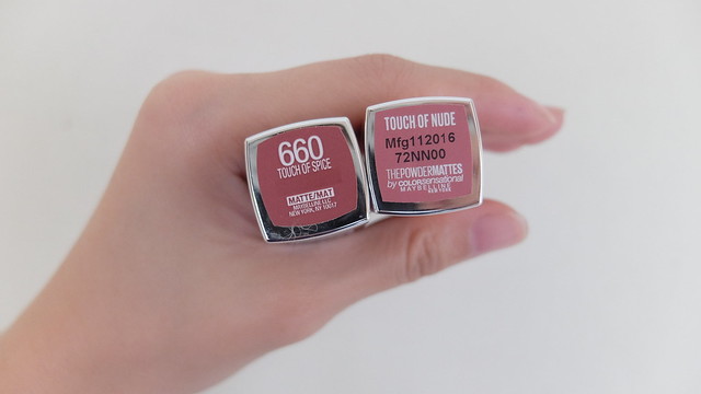 maybelline touch of nude vs. touch of spice