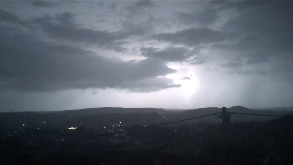 Lightning over South Wales