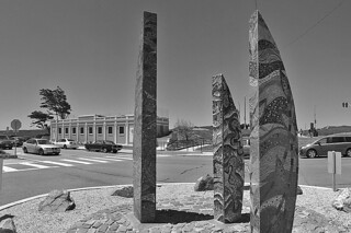 Sunday Streets SF - Great Highway sculptures bw