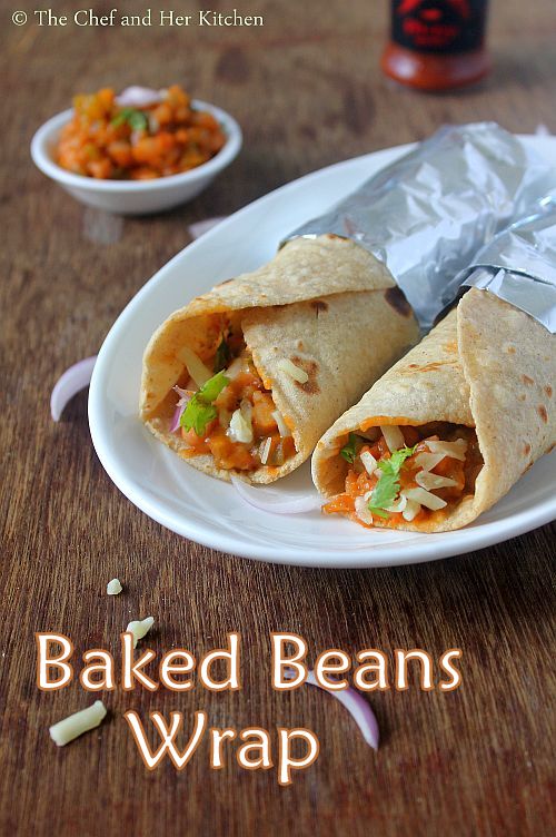 baked beans wrap