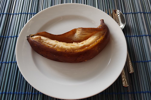 Gegrillte Banane mit Waldhonig