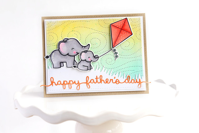 pretty poppies + father's day border (Lawn Fawn inspiration week)