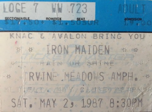 1987 Concert Stubs
