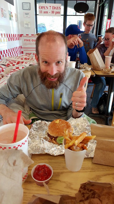 5 Guys Burger and Fries Post Race
