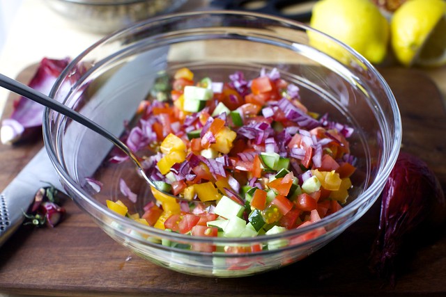 tomato-cucumber relish salad