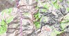 Carte de la région Sud d'Ascu avec la crête du CornuDellu et les traces aller-retour pratiquées le 18/06/2017
