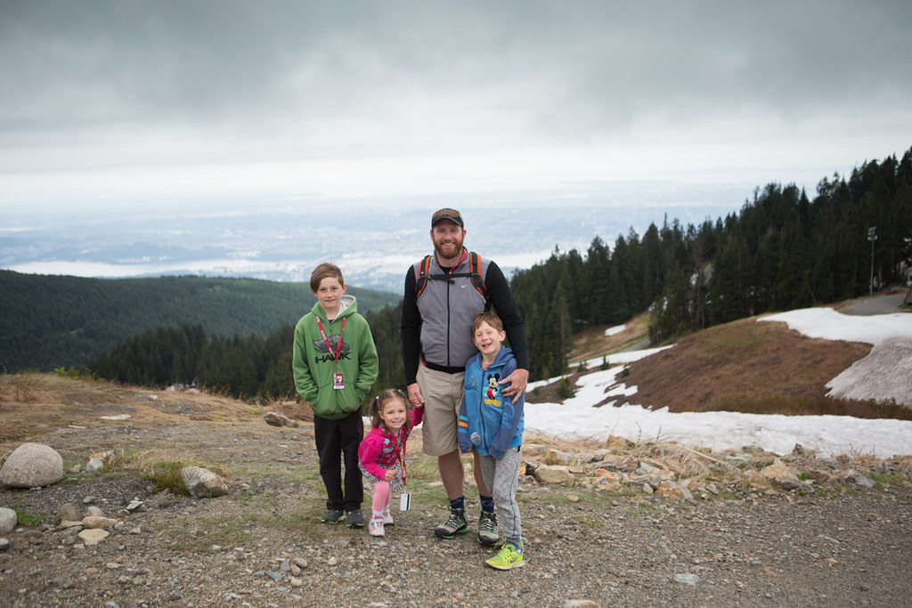 Family photo on Grouse Mountain