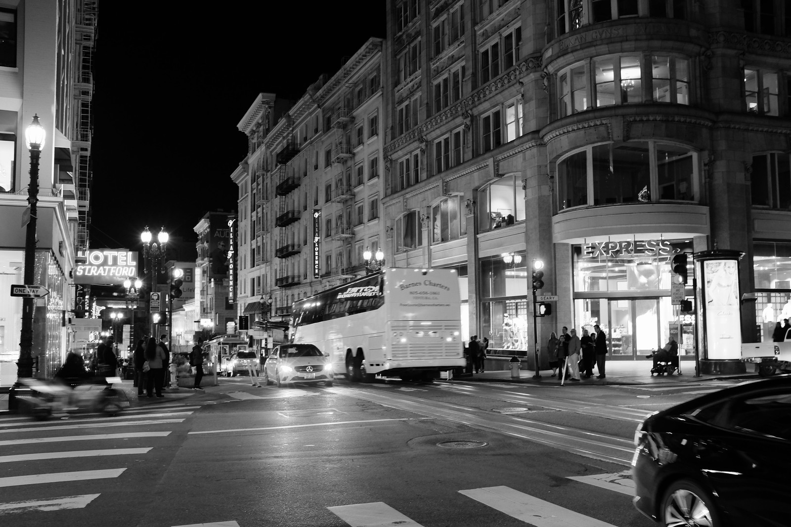 The San Francisco night photo taken by FUJIFILM X100S.