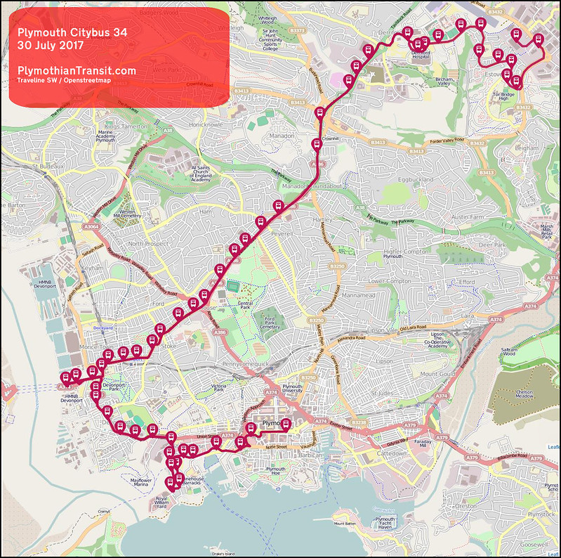 Plymouth Citybus Route-034