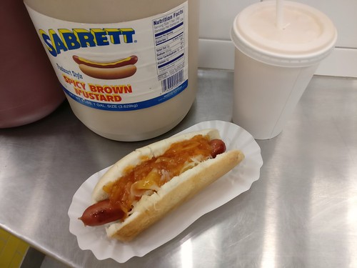 Hot Dog and Papaya Juice