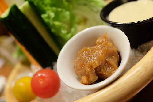 にんにく味噌，味噌マヨネーズ添え千葉県横芝光町直送の新鮮野菜の盛り合わせ