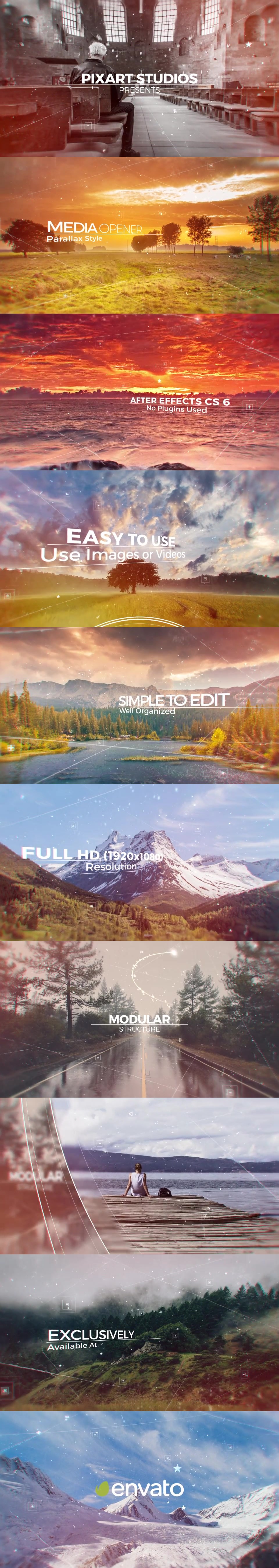 Videohive - Parallax Media Opener 17587296 - Free Download 