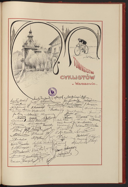 Towarzystwo Cyklistow w Warszawie (Warsaw Cyclists' Association). From Unexpected Treasures at America's Library: Heartfelt Friendship Between Nations