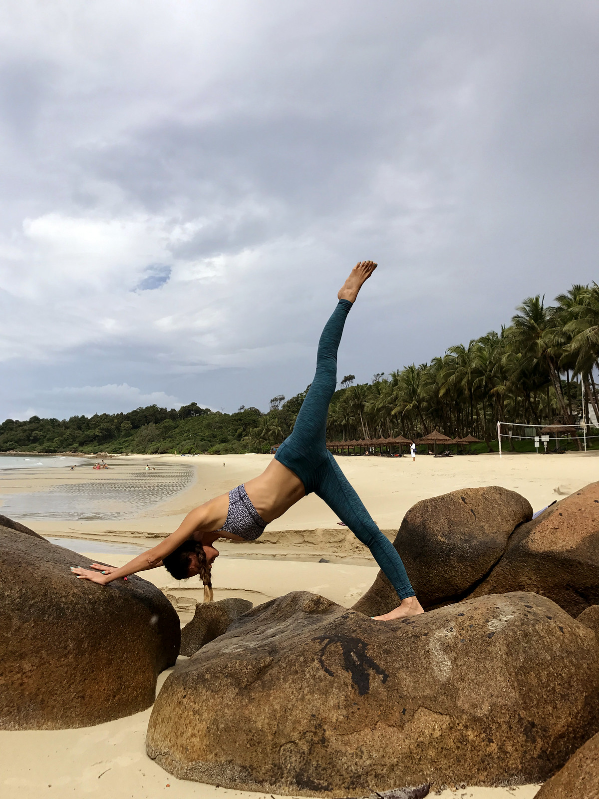 yoga on the rocks