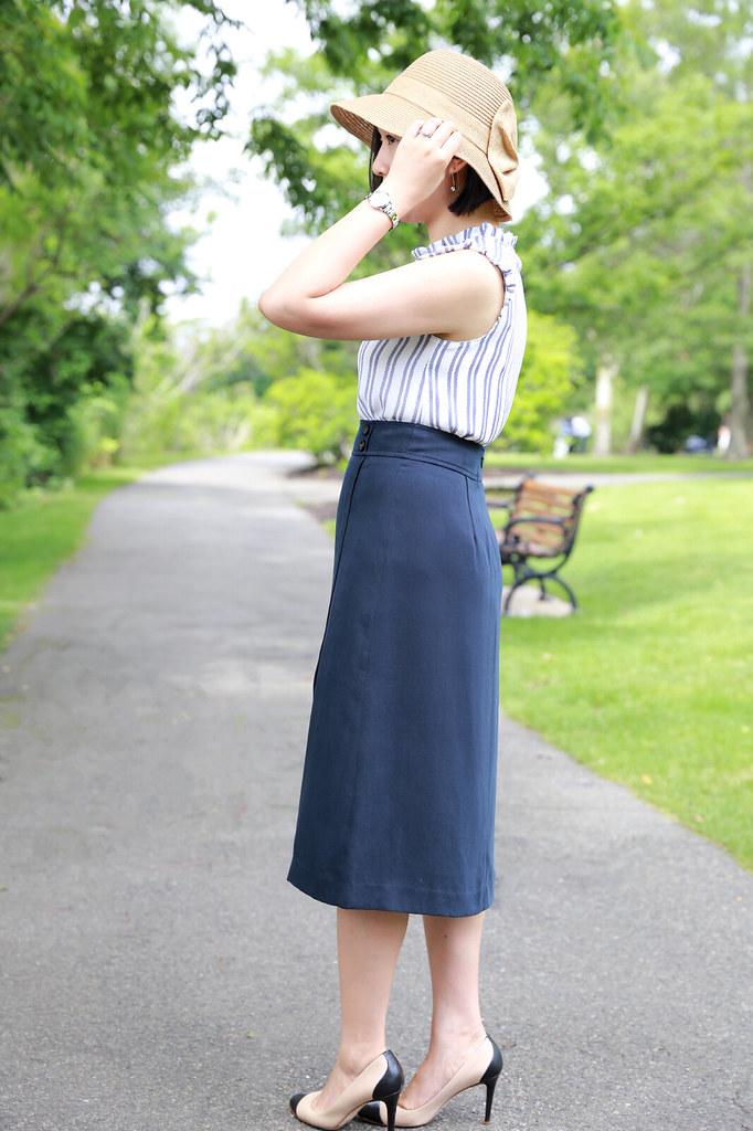  Ann Taylor A-line Midi Skirt