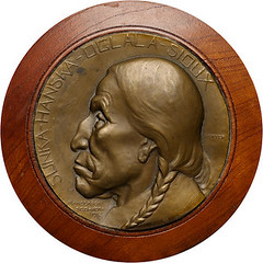 GALVANO OF SUNKA-HANSKA-OGLALA-SIOUX medal