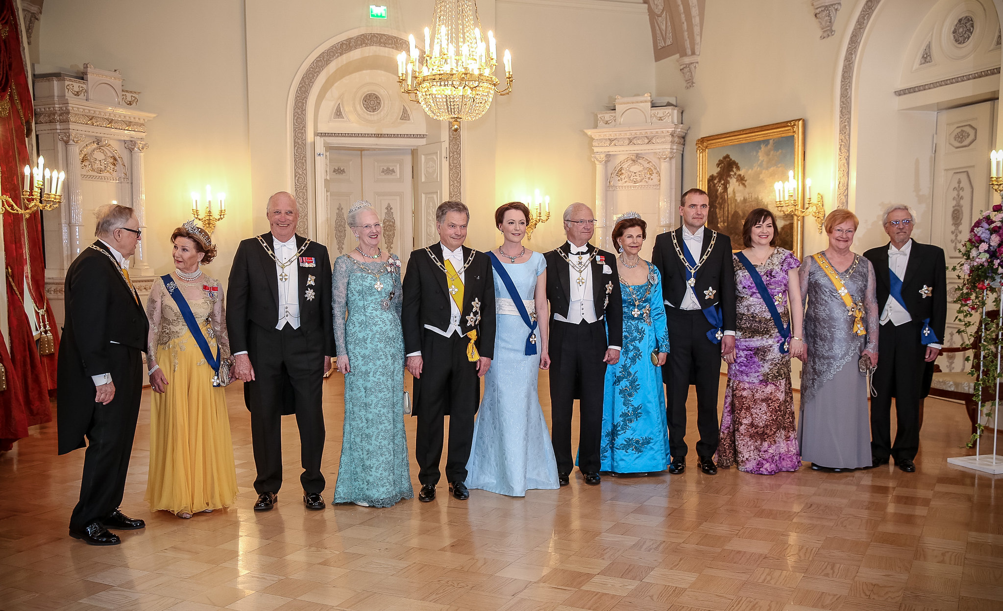 Pohjoismaiden valtionpäämiesten vierailu 1. kesäkuuta 2017 - Juhlapäivällinen Presidentinlinnassa