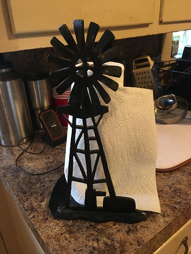 This was Farmer Glen's wife, Shana's, paper towel holder. I tried to buy it from her but she wouldn't budge.