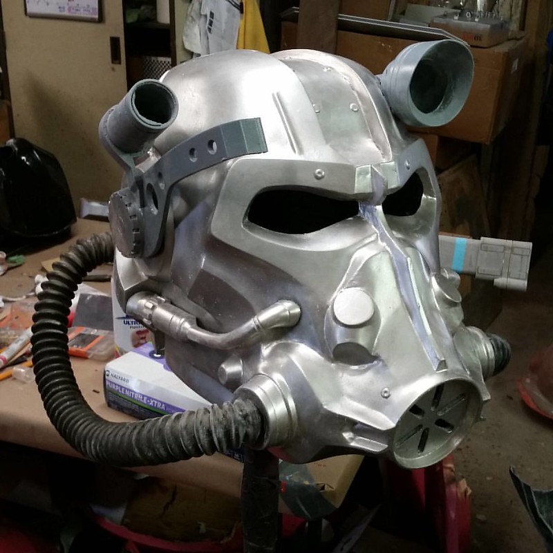 Just a few more greeblies and this sexy beast will be ready to paint.   #carvewrightcnc #T60 #fallout4
