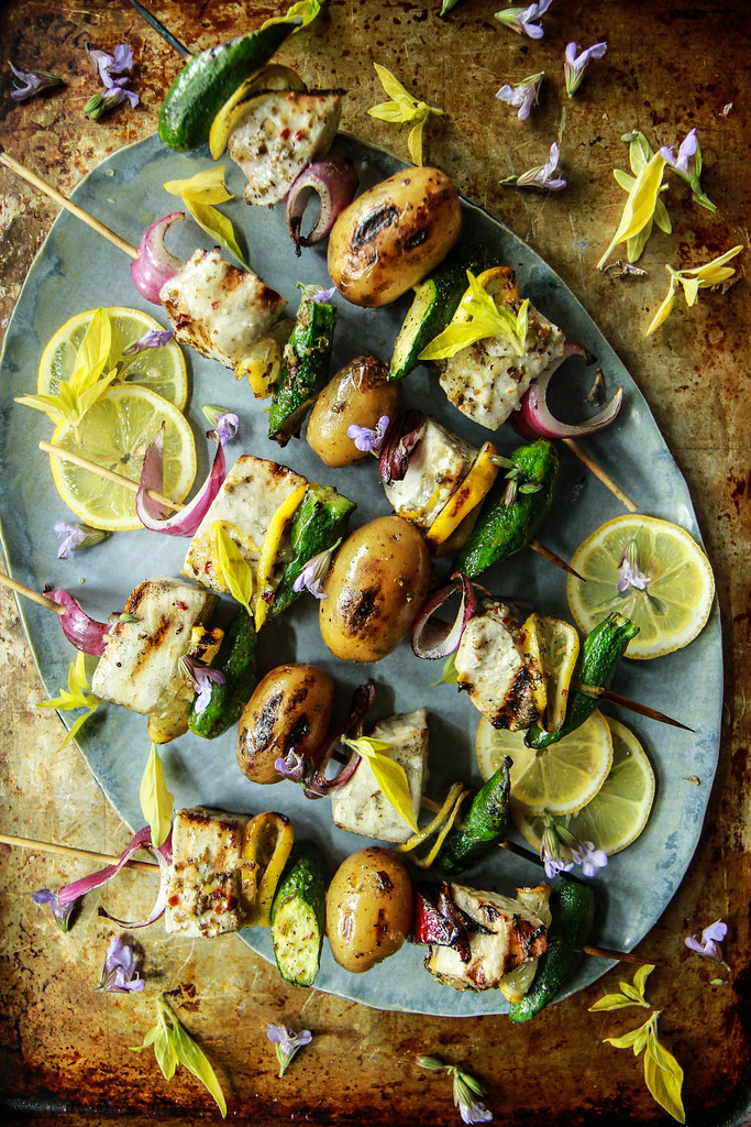 Grilled Swordfish Skewers from Heatherchristo.com