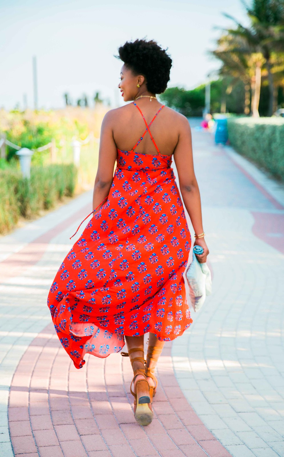 how to wear a maxi dress with gladiator sandals